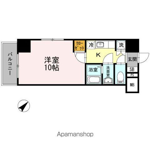 JP NOIE 早稲田(1K/3階)の間取り写真