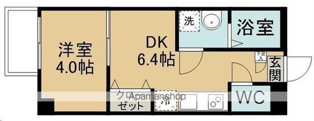 TERASU仙台(1DK/1階)の間取り写真