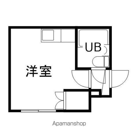 メゾンドボワール菊水(1K/4階)の間取り写真