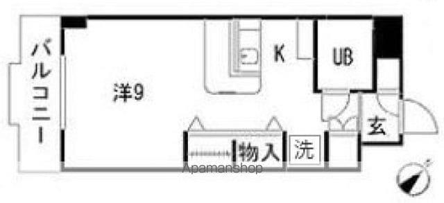 グリーンヴィラ府中(ワンルーム/2階)の間取り写真