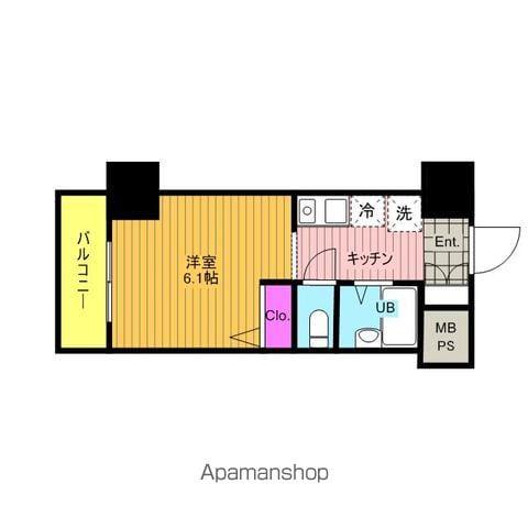 ラグジュアリーガーデン東松戸(1K/9階)の間取り写真