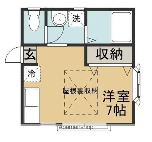 ルーレット通町(ワンルーム/2階)の間取り写真