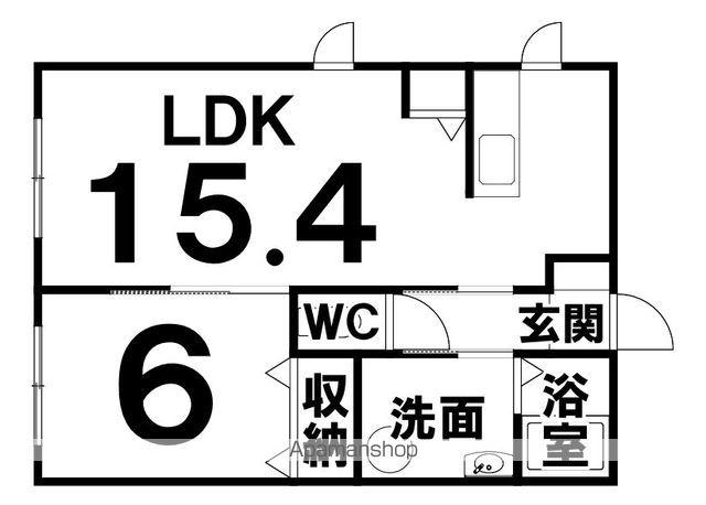 COMFORT・M(1LDK/2階)の間取り写真