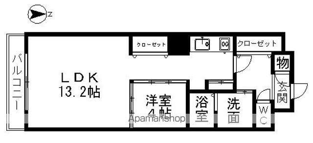 パークサイト泉(1LDK/9階)の間取り写真