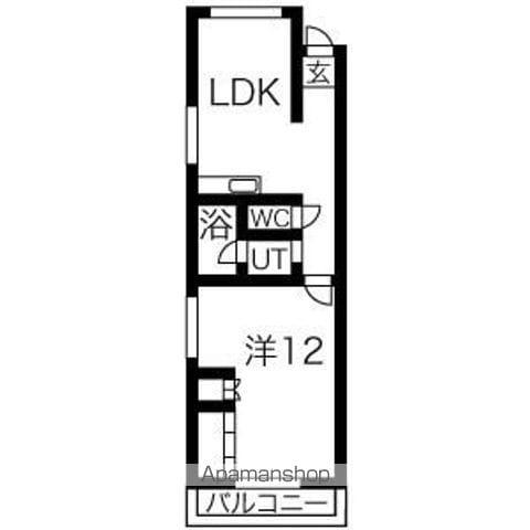 メゾン一社(1LDK/2階)の間取り写真