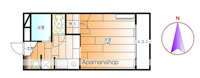 BIG ONE(1K/3階)の間取り写真