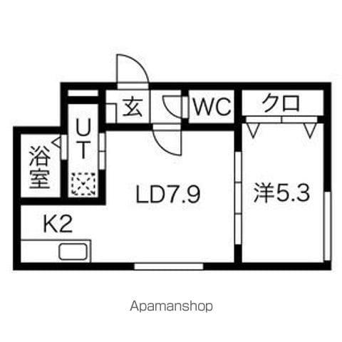 プリマクラッセ(1LDK/4階)の間取り写真