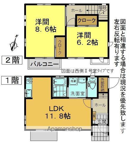 サンモール東源台D棟(2LDK)の間取り写真