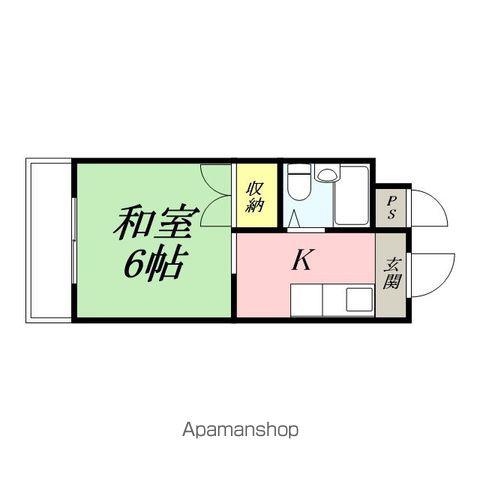 富田町共同ビル(1K/3階)の間取り写真