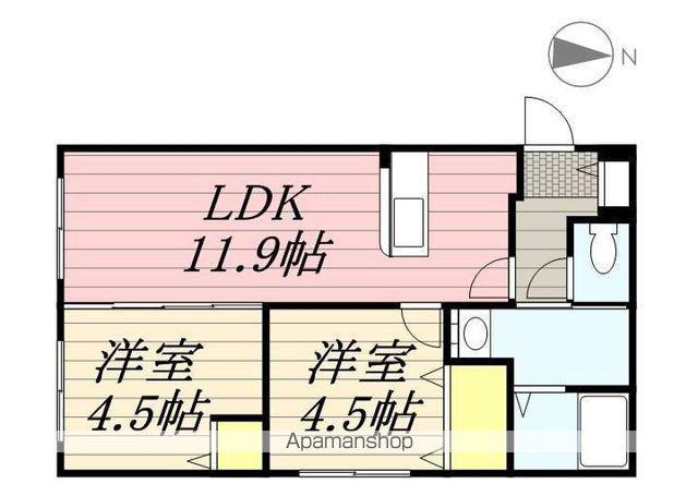 ラグゼマルヤマ(2LDK/1階)の間取り写真