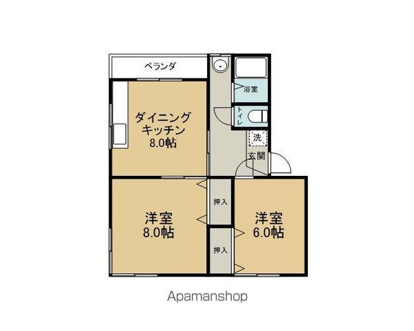 NOWHERE ROOM.5(2DK/2階)の間取り写真