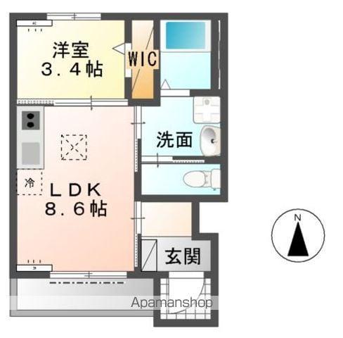 ココペリ(1LDK/1階)の間取り写真
