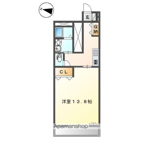 ユースコーポ晴丘(1K/1階)の間取り写真