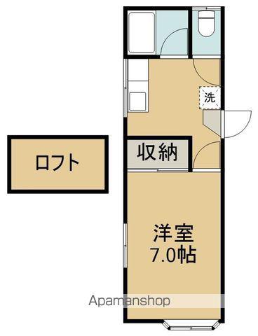 ホワイトキャッスル12番館(1K/1階)の間取り写真