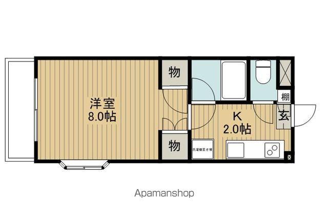 ビューホワイトフォックス(1K/3階)の間取り写真