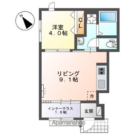 宮前区有馬8丁目アパート(1LDK/1階)の間取り写真