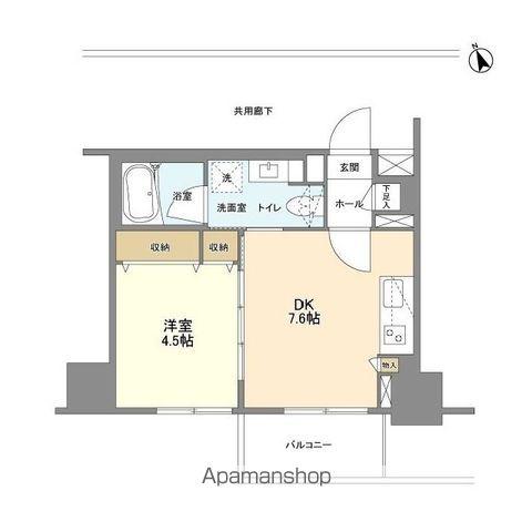 グランカーサ新宿御苑(1DK/10階)の間取り写真