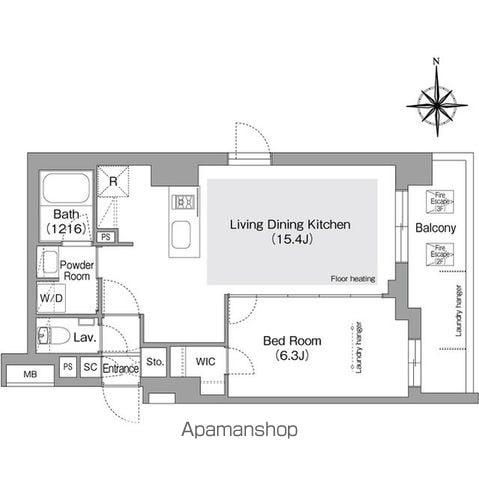 コンフォリア・リヴ文京護国寺(1LDK/3階)の間取り写真