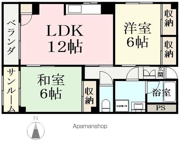 至民ハイツ(2LDK/1階)の間取り写真