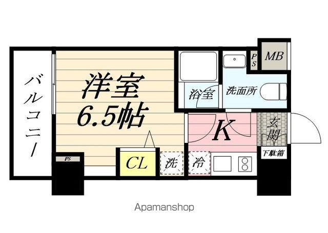 LOG横浜鶴見(1K/8階)の間取り写真