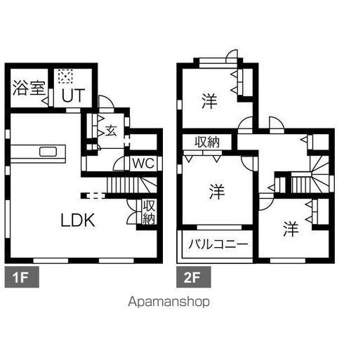 札幌市東豊線 元町駅(札幌) バス乗車時間：10分 東雁来１０条バス停で下車 徒歩5分 2階建 築14年(3LDK)の間取り写真