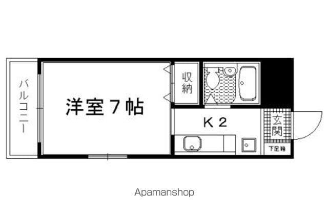 カーサ雅(1K/3階)の間取り写真