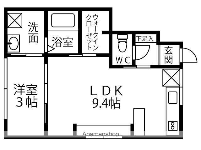 JULIKA(1LDK/1階)の間取り写真