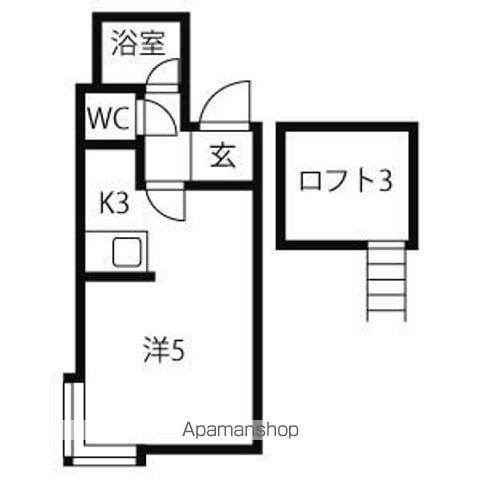 ソニア56A棟(1K/3階)の間取り写真