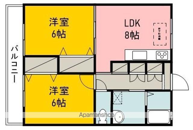 双葉ハイツ(2DK/2階)の間取り写真