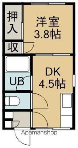 ハイツたかし(1DK/3階)の間取り写真