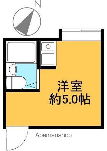 緑樹荘(ワンルーム/2階)の間取り写真