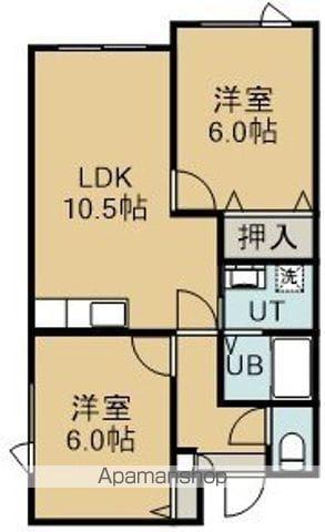 リモージュ(2LDK/2階)の間取り写真