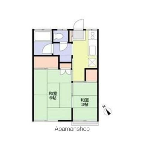 エステート八千代(2K/1階)の間取り写真