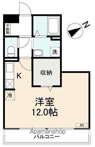 フォレストレガシー(1K/1階)の間取り写真