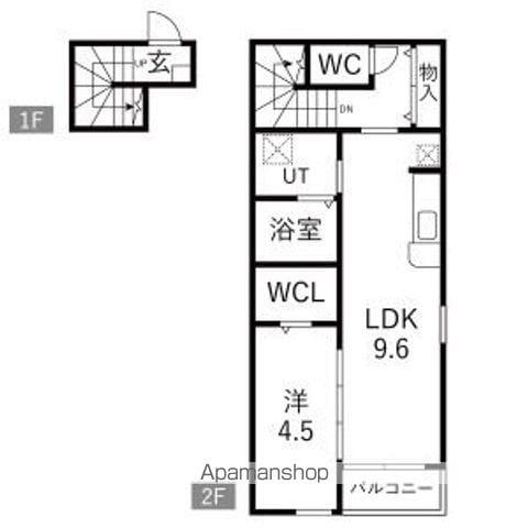 S.CREST(2LDK/2階)の間取り写真
