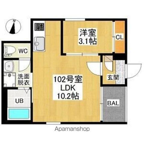 REGALEST FELICE(1LDK/1階)の間取り写真