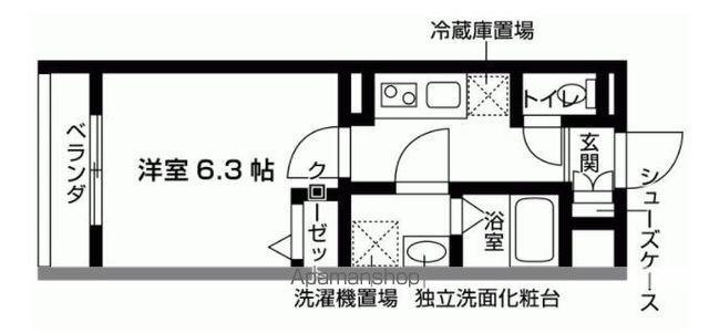 NDG 香椎駅前 BY NUDGEONE(1K/4階)の間取り写真