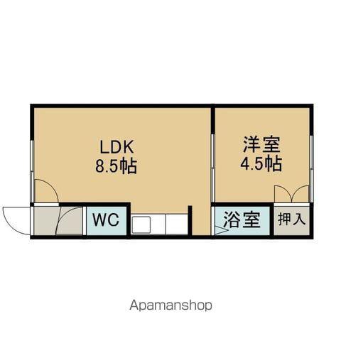パルム住吉(1LDK/1階)の間取り写真