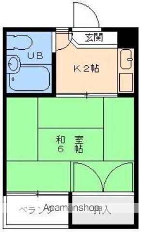 京屋マンション(1K/2階)の間取り写真