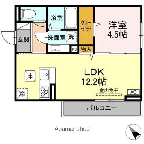 GRAN CIEL(1LDK/1階)の間取り写真