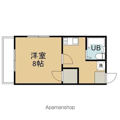 ホワイトゲーブル(1K/1階)の間取り写真