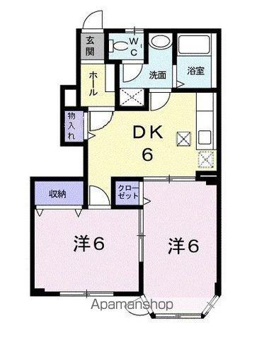 センチュリーⅢ(2DK/1階)の間取り写真