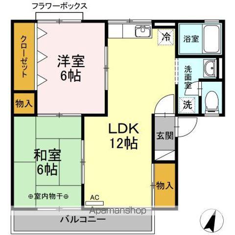 メゾン・鶴見Ⅰ(3DK/2階)の間取り写真
