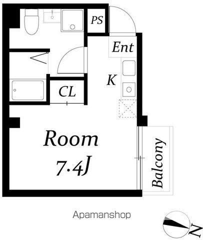 グランドエミネンス氷川台(ワンルーム/1階)の間取り写真