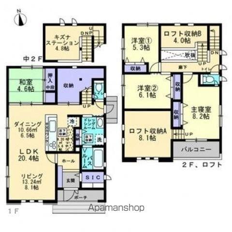 高松琴平電鉄長尾線 林道駅 徒歩10分 2階建 築10年(5LDK)の間取り写真