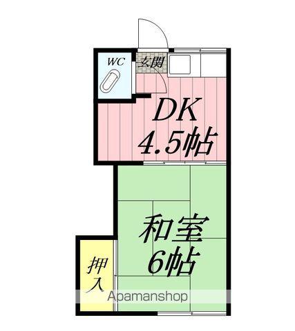 八潮荘(1DK/2階)の間取り写真