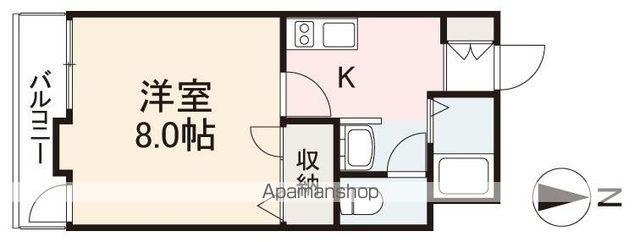 玉名ハイツ(1K/2階)の間取り写真
