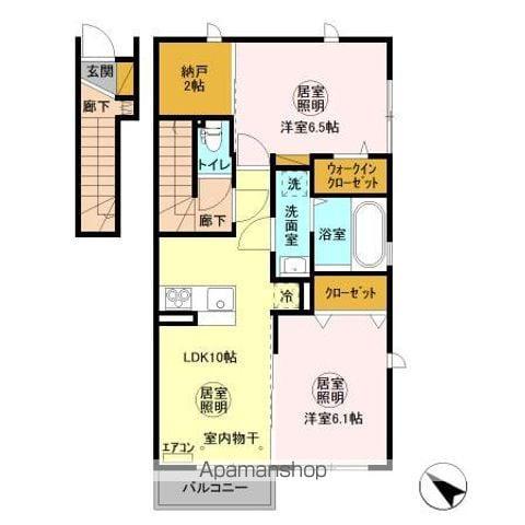 未来 愛(2LDK/2階)の間取り写真