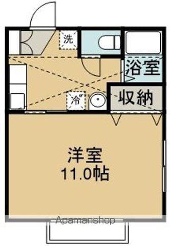 アマリリス(1K/2階)の間取り写真
