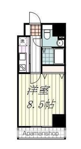 アリストブランズ(1K/5階)の間取り写真